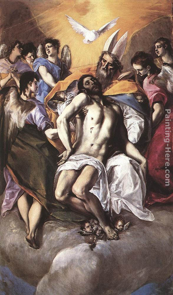 The Holy Trinity painting - El Greco The Holy Trinity art painting